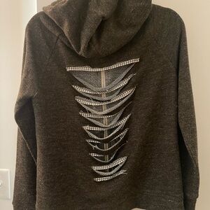 Gray sweatshirt with rhinestones in the back! Great condition!